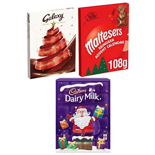 Cadbury, Maltesers et Galaxy Lot de 3 Calendriers de l